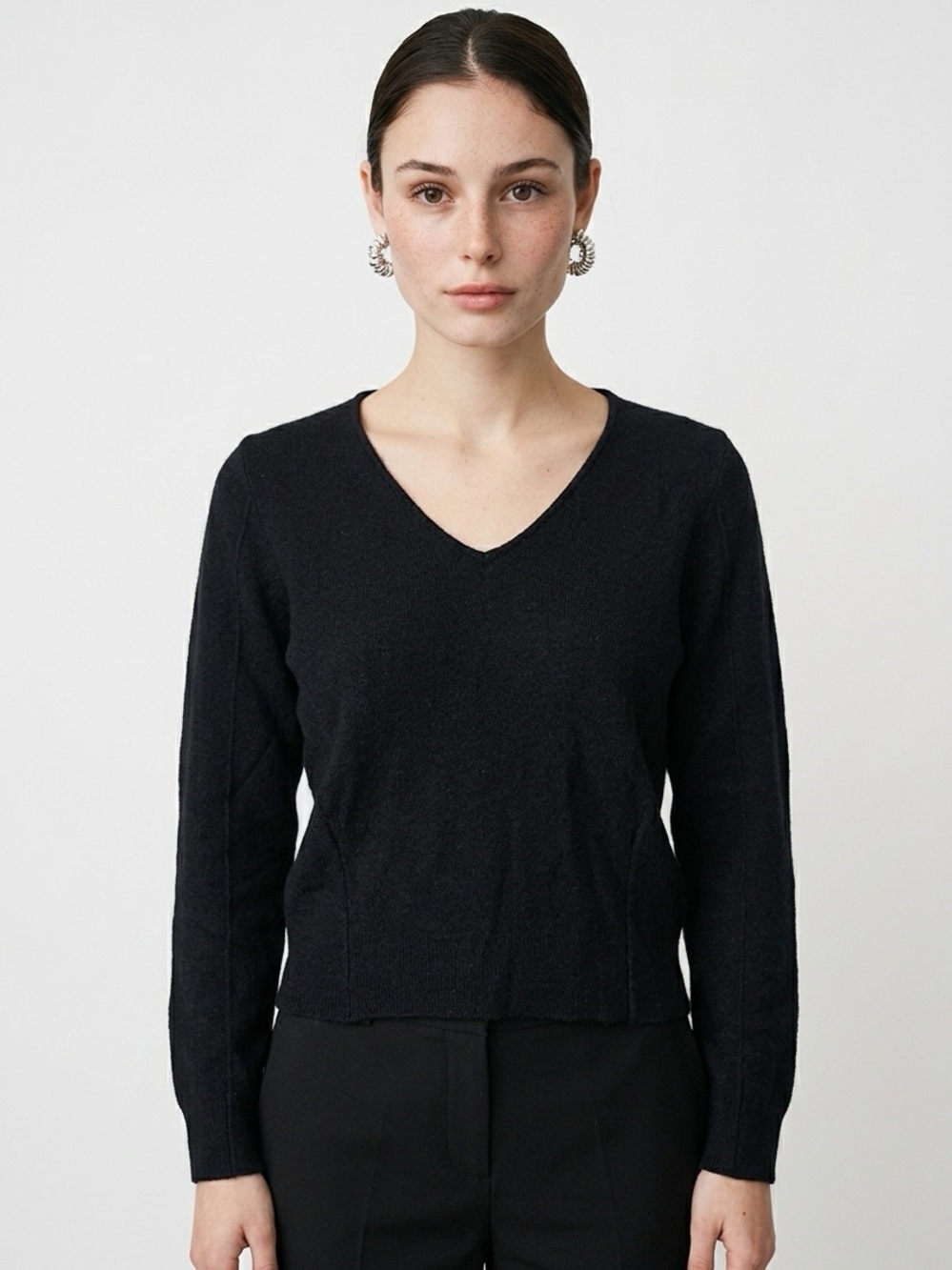 ANTHROPOLOGIE | MAEVE V-Neck Black Sweater Women’s Size Small